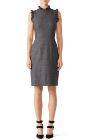 Grey Spring Ruffle Dress by Rebecca Taylor NYC