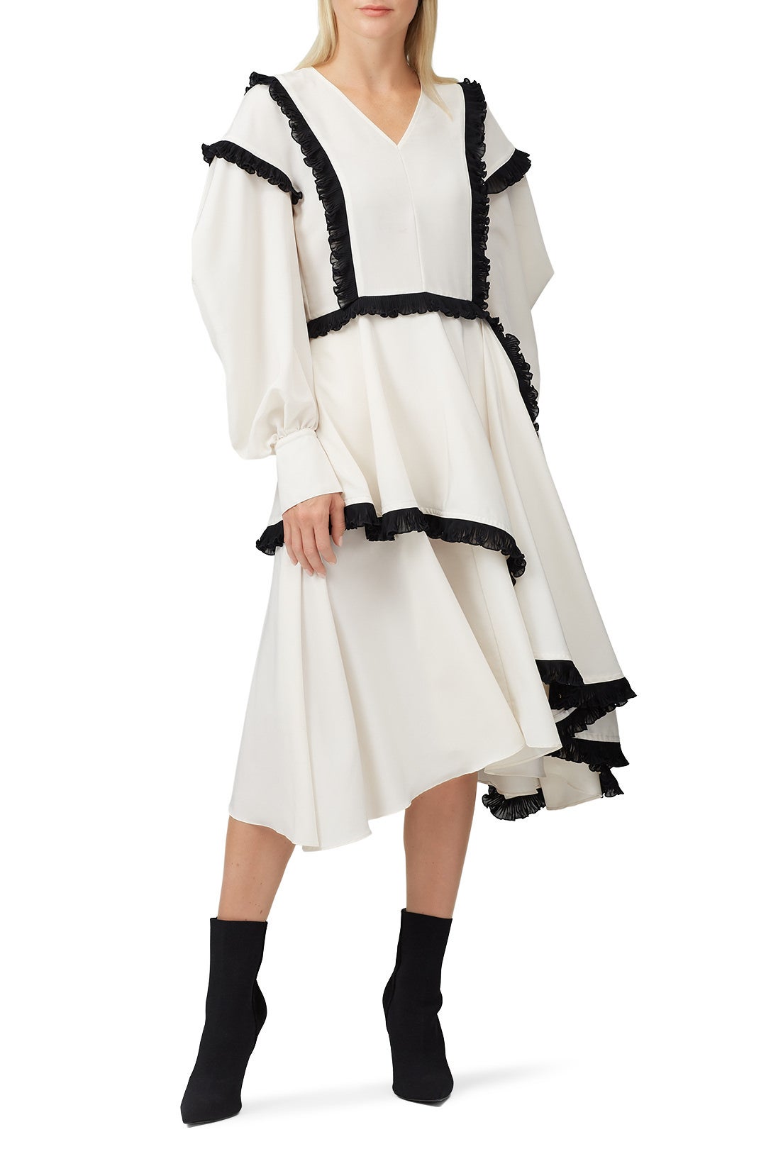 Asymmetric Ruffle Dress by ADEAM 0