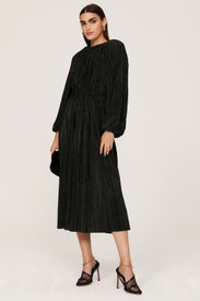 Pleated Midi Dress by Atlein x RTR