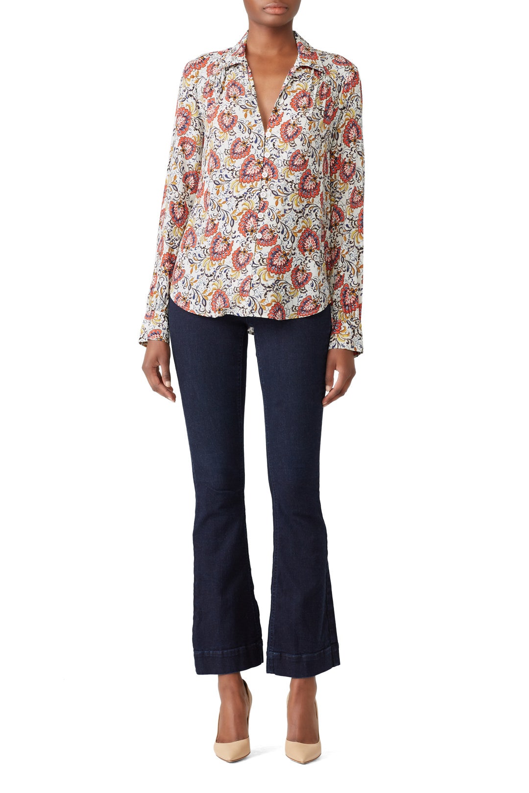 Floral Pleat Back Shirt by Fifteen Twenty 0