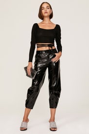 Cropped Tie Waist Top by Louna