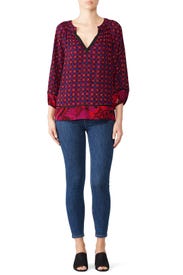 Floral Chavez Top by Trina Turk