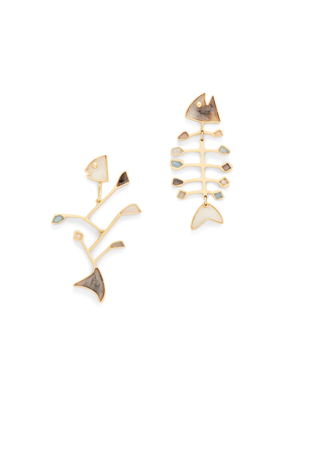 Small Poured Resin Fish Earrings by Tory Burch Accessories 1