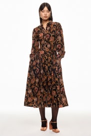 Celia Paisley Collared Dress by Ulla Johnson