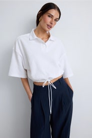 Drawstring Polo Top by Claudie Pierlot