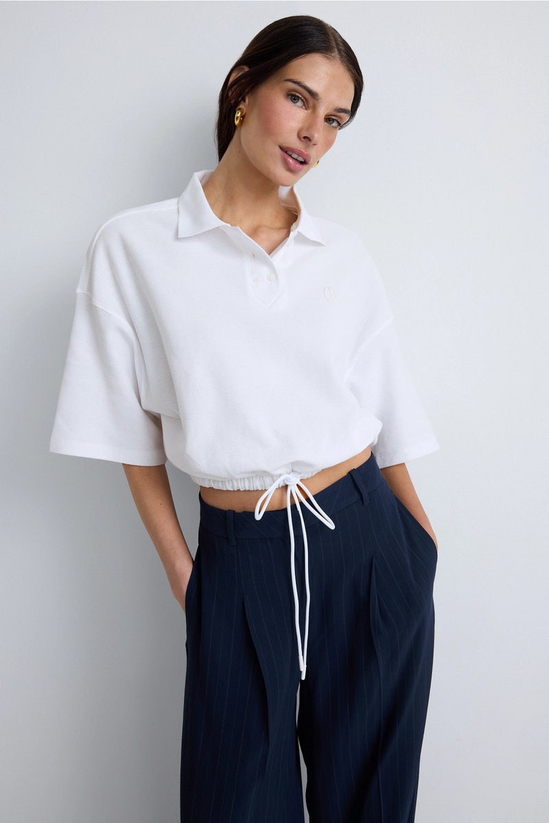 Drawstring Polo Top by Claudie Pierlot - Photo 0