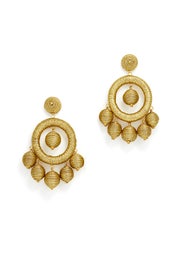 Gold Wrap Circle Earrings by Kenneth Jay Lane