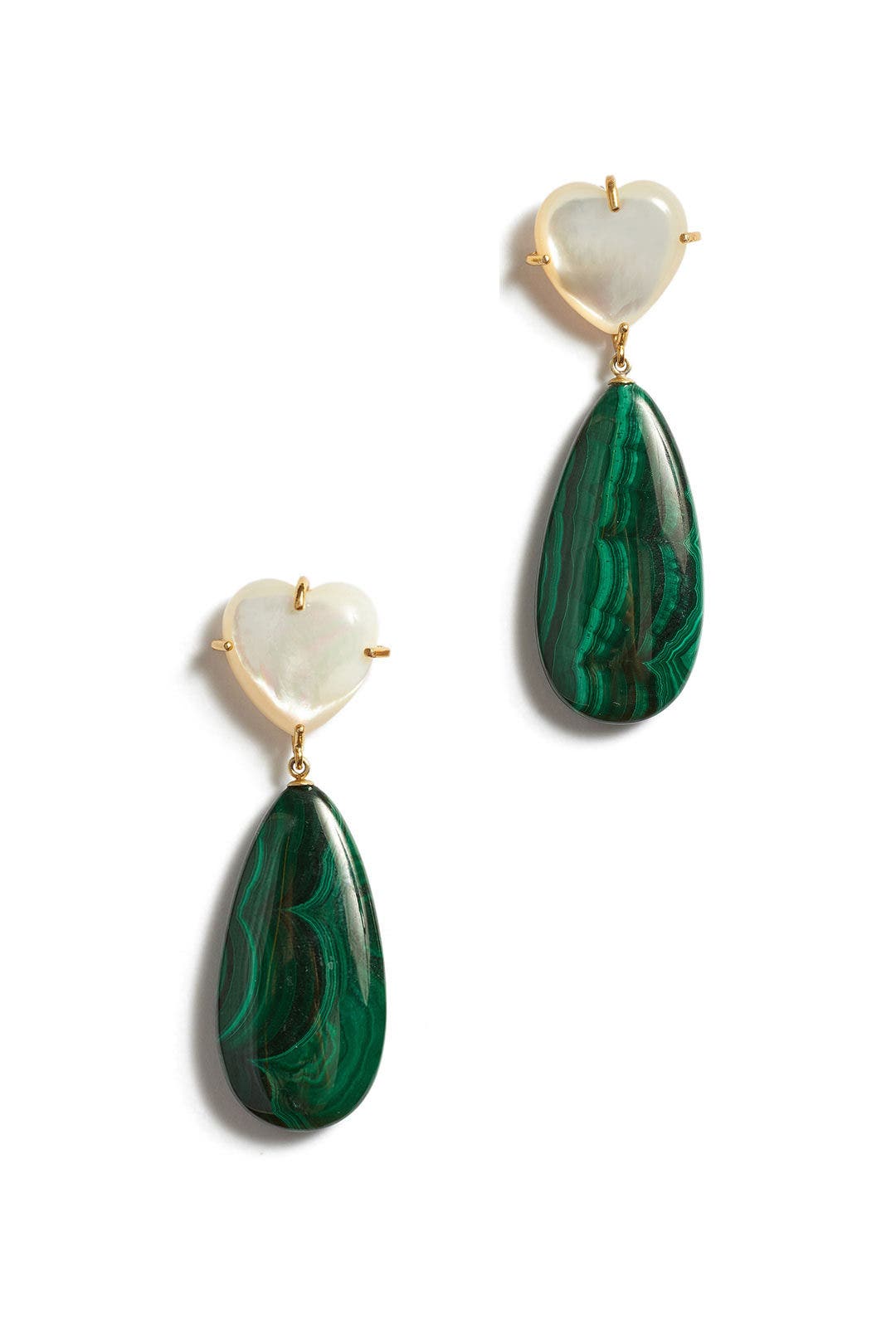 Green Roumana Earrings by Lizzie Fortunato