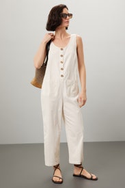 Sydney Beach Off-White Jumpsuit by Marine Layer