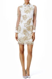 Delicate Gold Sheath by Marchesa Notte