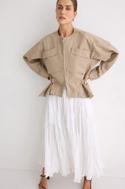 Tan Cargo Jacket by 3.1 Phillip Lim