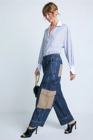 Denim Patchwork Pull On Jeans by 3.1 Phillip Lim