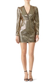Gold Sequin Sydney Dress by Rebecca Minkoff