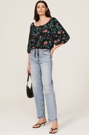 Floral Tie Detail Top by Slate & Willow