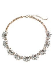 Delicate Crystal Floral Necklace by Slate & Willow Accessories