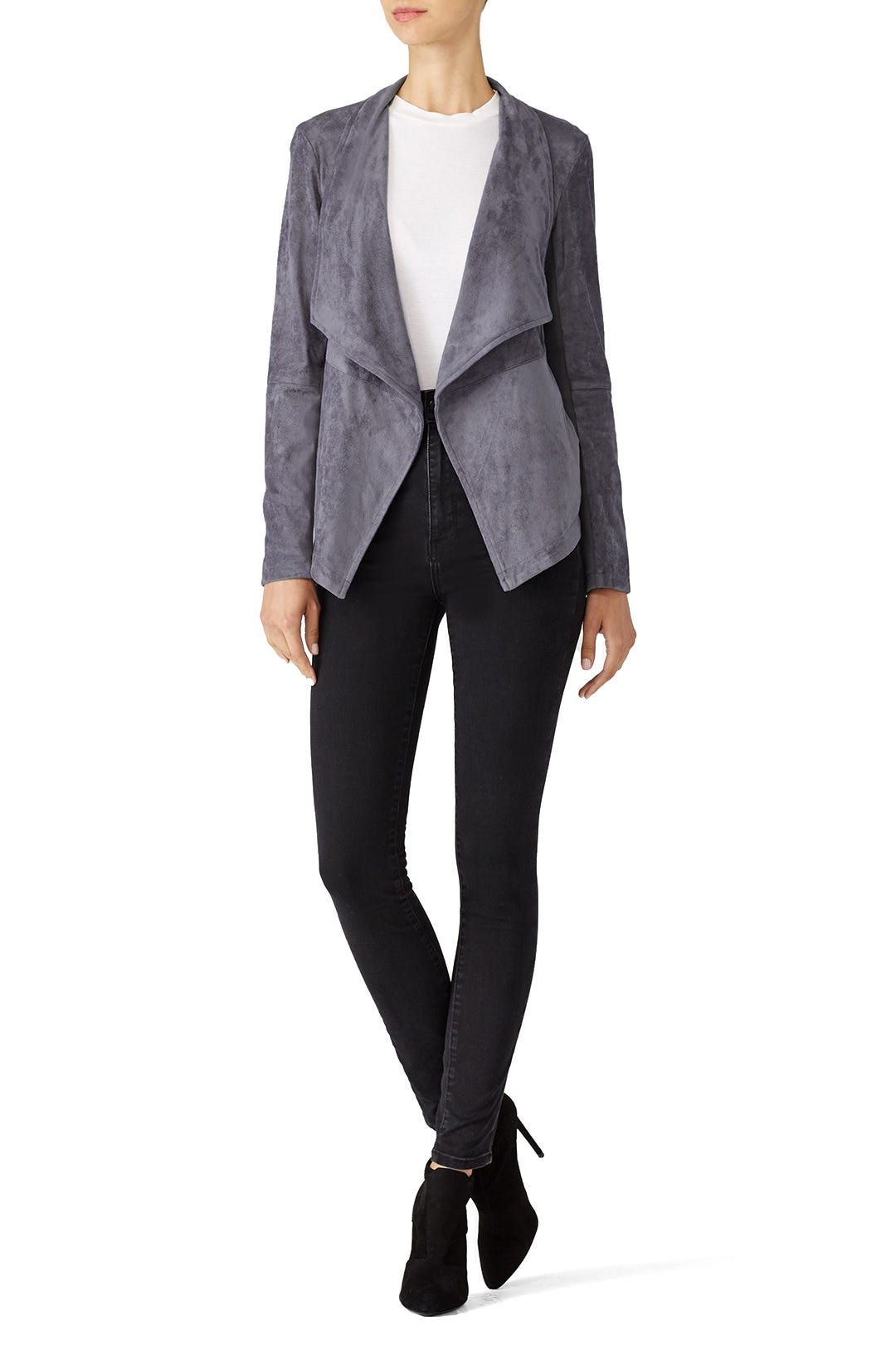 Grey Faux Suede Jacket by BB Dakota 0