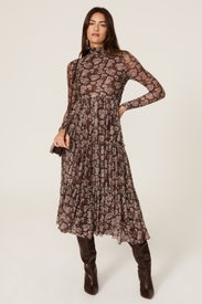 Kourt Pleated Dress by Cinq à Sept