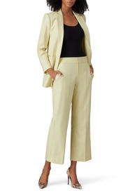 Textured Bootcut Crop Trousers by Club Monaco