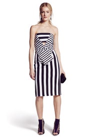 White Stripes Sheath by Cushnie