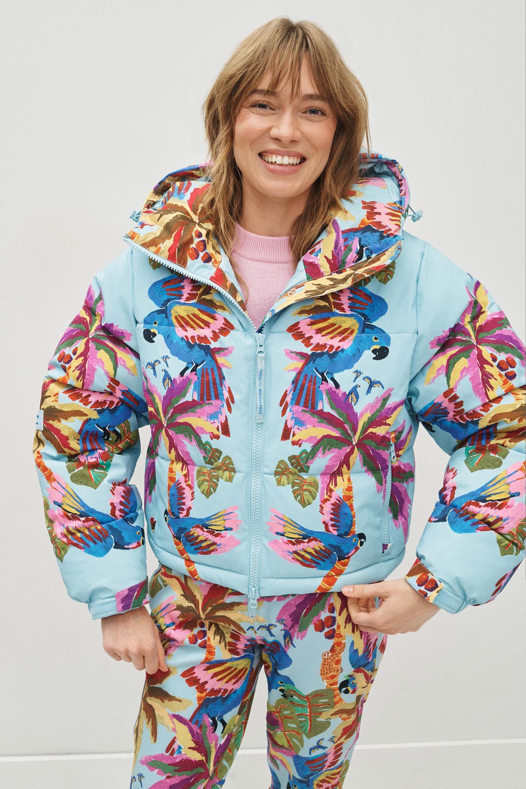 Macaw Puffer Jacket by FARM Rio | Rent the Runway