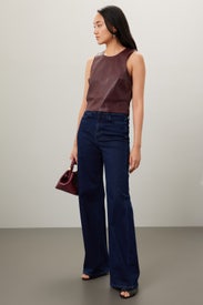 Red Better Than Leather Top by GOOD AMERICAN