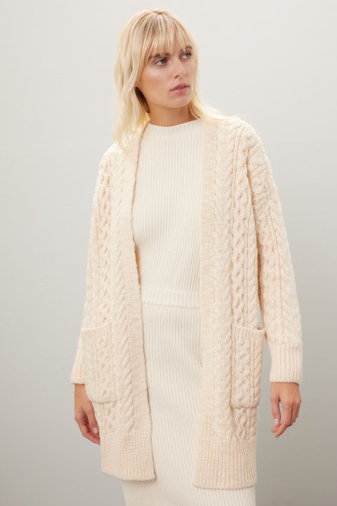 ART Long Cable Cardigan