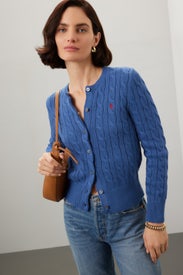 Cable Knit Long Sleeve Cardigan by Polo Ralph Lauren