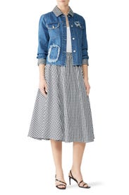 Girls Gingham Denim Jacket by Samantha Sipos