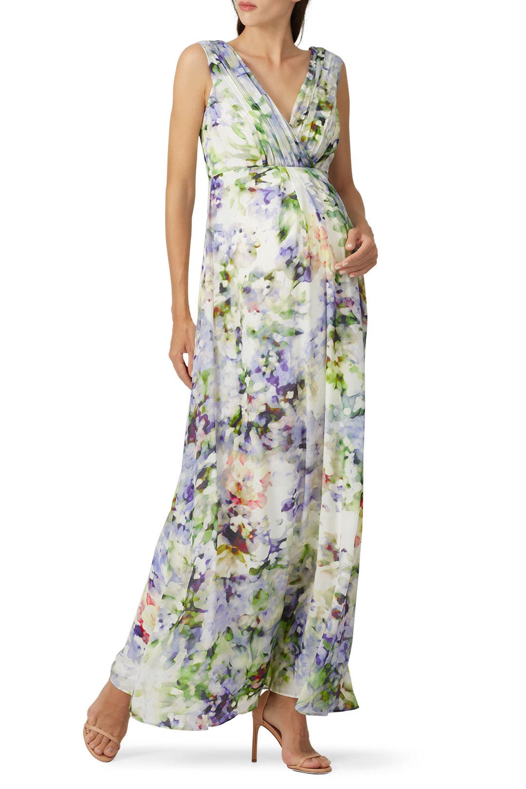 chinese dress ladies Felicity Maxi Dress Green Floral – Augustine main image 1