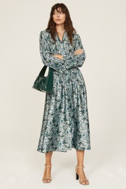 Berry Blooms Shirt Dress by VINCE.