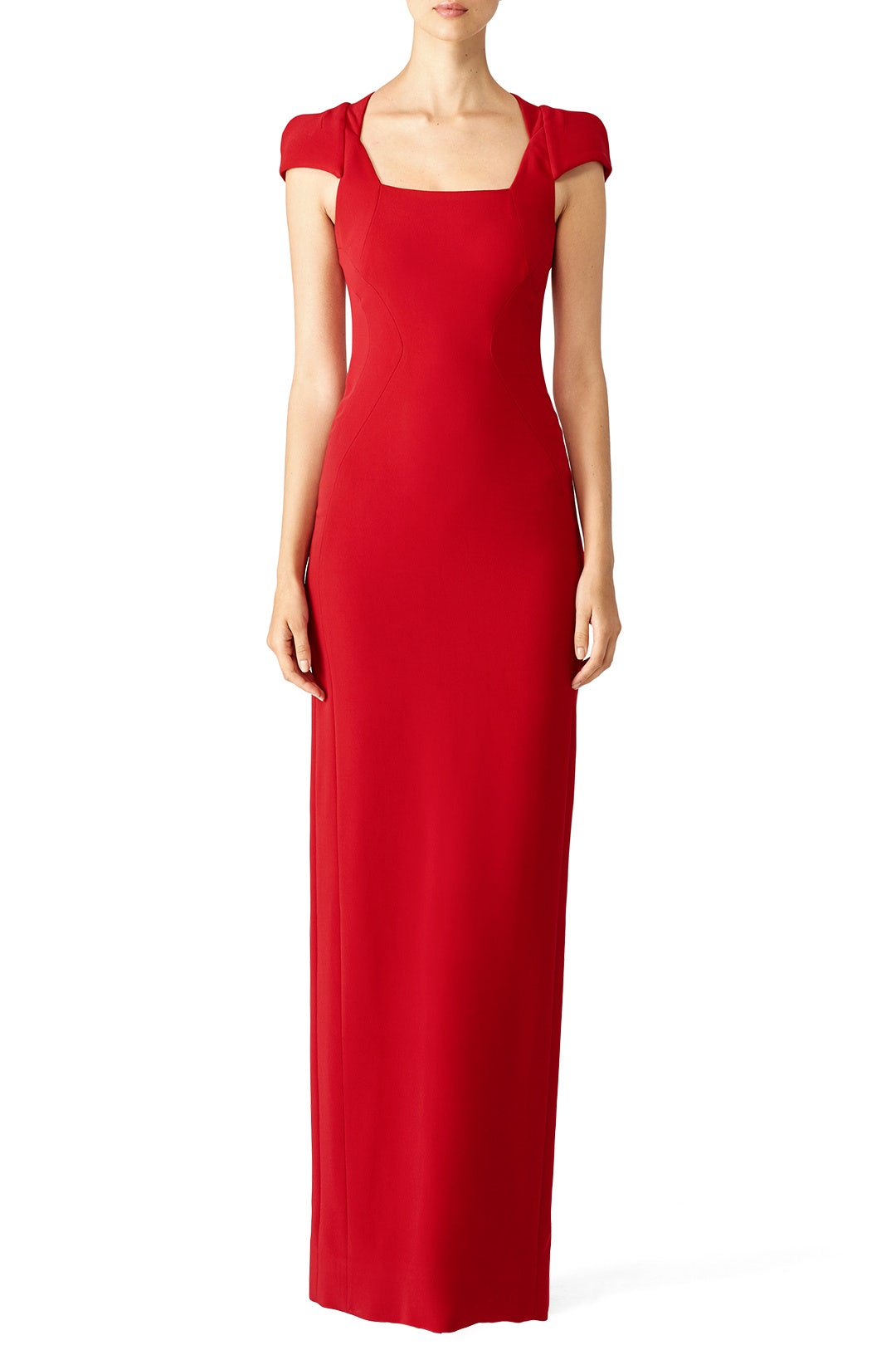 Rouge Sleek Zip Gown by Antonio Berardi 0