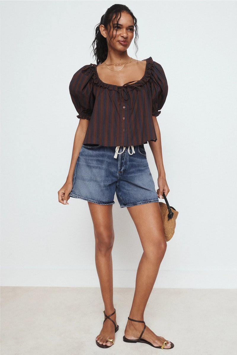 Brynn Drawstring Denim Shorts by Citizens of Humanity - Photo 0