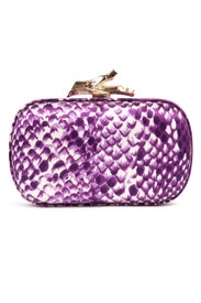 Thai Purple Snake Clutch by Diane von Furstenberg Handbags
