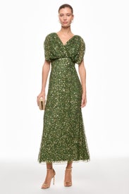 Draped Sleeve Gown by Ieena for Mac Duggal