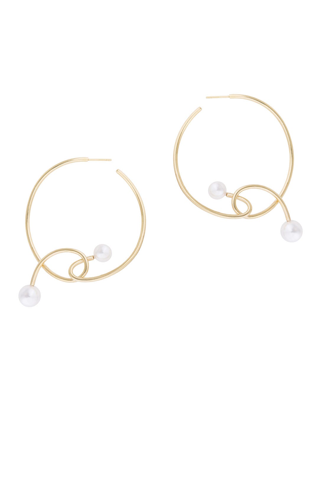 Knot Pearl Hoop Earrings by Joanna Laura Constantine