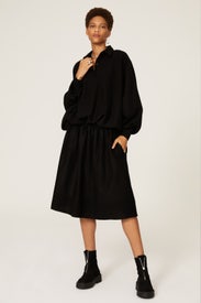 Collared Blouson Dress by Mossi