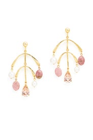 Rose Mobile Drop Earrings by Oscar de la Renta