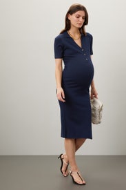 Maddy Knit Polo Maternity Dress by ripe
