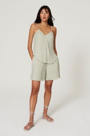 Plisse Pleated Shorts by Rebecca Taylor NYC
