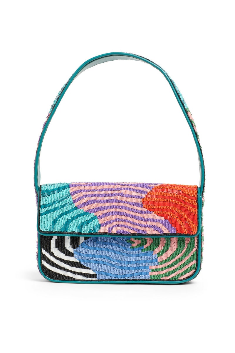 Swirl Tommy Beaded Bag by Staud Accessories - Photo 0