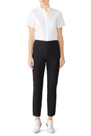 Black Twill Skinny Pants by Tory Burch
