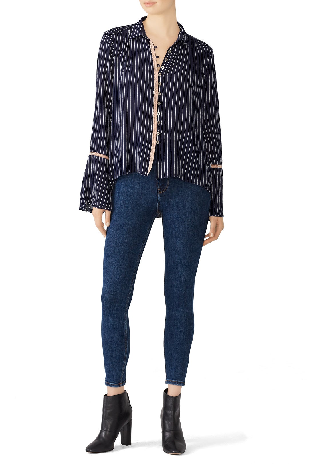 Striped Katherine Blouse by Cleobella 0