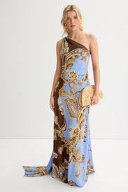 One Shoulder Long Dress by Hemant & Nandita