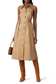 Khaki Sleeveless Shirtdress by kate spade new york