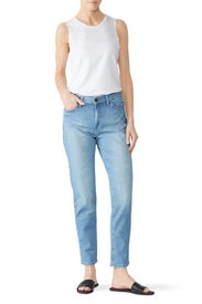 Light Blue Mom Jeans by Mott & Bow