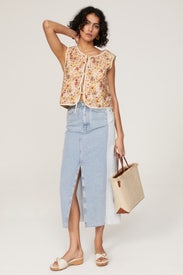 Reversible Tie-Front Vest Top in Flora Field by Madewell