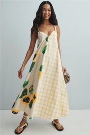 Gingham Sunflower Dress by Moschino Jeans