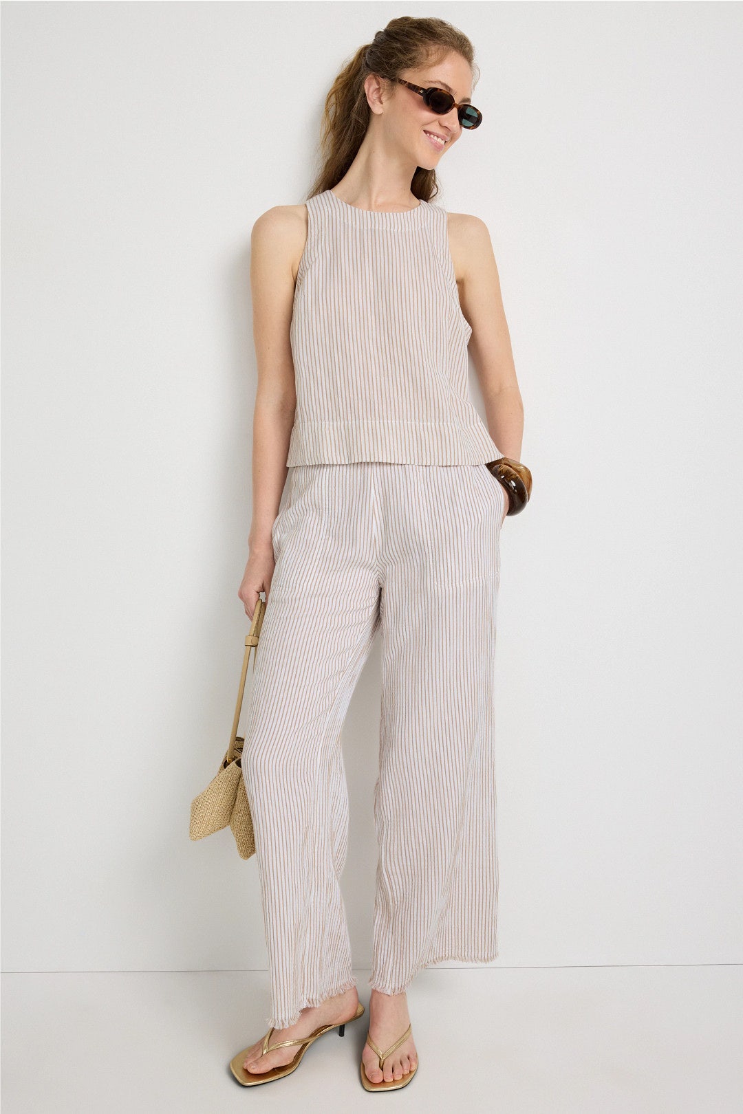 Pinstripe Wide Leg Pants by NIC + ZOE 0