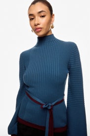 Tie Waist Mock Neck Sweater by Roksanda x RTR