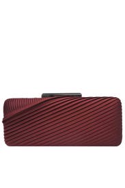 Wine Pleated Minaudiere by Sondra Roberts